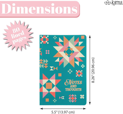 80 A5 5.7 inches 8 inches Karma, Lined Journal Notebook, Lined Pages, Size Notebook, x Dairy, Tea
