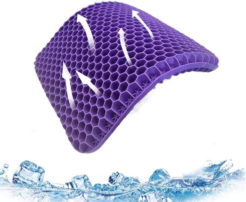 Tailbone Seat Cushion Gel for Office & Car TPE Gel Double-Thick Orthopedic Cooling Coccyx Pillow for Support & Outdoor