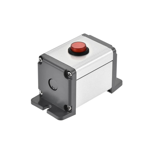 uxcell Single Holes 16mm Aluminum Switch Button Station Box with PG7 Cable Gland and Mounting Base
