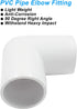 Piutouyar 4 1" 90 Elbow 2 Elbow Pcs Degree Right Angle PVC Pipe Fitting, Way Furniture Grade Pipe Connector PVC Fitting