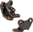 24Pcs Zinc Alloy Right Angle Support Brackets for Corner Shelving - Red Bronze