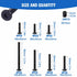 Hincell 28 Set Set M6x20mm/30mm/40mm/50mm/60mm/70mm/80mm Crib Screws Hardware Replacement Kit, Baby Bed Frame Bolts