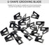 40 Packs Black Matt PVC Floor Vinyl Welding Grooving U V Blade - Stainless Steel Slotted Blade Hardware Tool