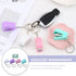 Heavy Duty Keychain 5 Pieces Mini Stapler, Tiny Office Stapler Small Keychain Staplers Hand Staplers Portable Desktop Stapler for Office Stapler DIY Tools by STOBOK