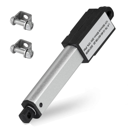 DC HOUSE Mini Electric Linear Actuator, Stroke 2"–Force 4.5 lbs–12V, High-Speed 1.97"/sec for Home Automation, Robotics
