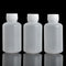 50Pcs 50ml PE Plastic Empty Small Mouth Graduated Lab Chemical Container, Sealing Liquid Medicine Bottles