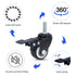 1.5" Stem Casters Set of 4, Heavy Duty Threaded Stem 5/16"-16 x 1" Swivel Wheels with Brakes, 300Lbs