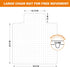 Thickened Chair Mat for Low Pile Carpet, Heavy Duty Desk Chair Mat for Carpeted Floors, 47.5" x 35.5"