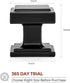 Home Expert Black Cabinet Knobs 5 Pack - Square Black Knobs for Kitchen Cabinets and Drawers, Matte Black Drawer Pulls