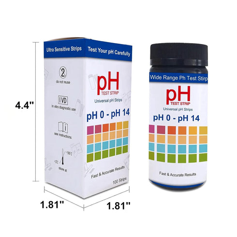 AHHKZT 0-14 100pcs pH Test Strips Universal PH Test Strips, pH Strips for Urine and Saliva Testing, Litmus Paper PH