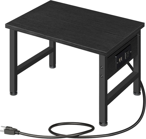 HOOBRO Printer Stand for Desk, Desktop Printer Stand with Charging Station, Small