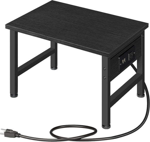 HOOBRO Printer Stand for Desk, Desktop Printer Stand with Charging Station, Small