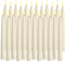 Baquler 24 Pcs Flameless Taper Candles LED Taper Candles Flickering Bulk Ivory