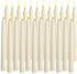 Baquler 24 Pcs Flameless Taper Candles LED Taper Candles Flickering Bulk Ivory