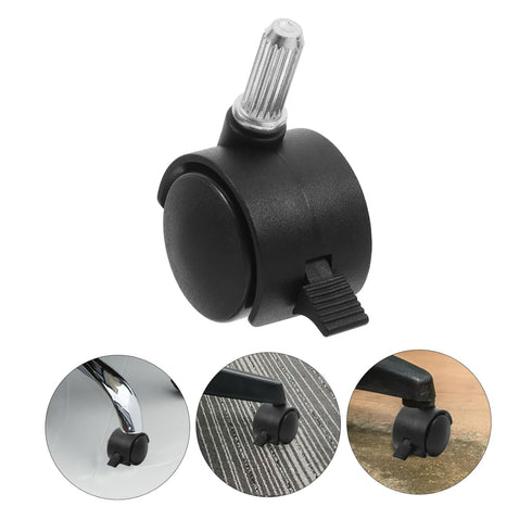 4pcs Cabilock Heavy Duty Quiet Pu Caster Wheels Brakes for Furniture Workbenches and Carts White Replacement Wheels