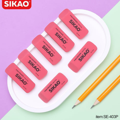 Pink Erasers 12 Pack - Latex Free Pencil Erasers for Kids, Rubber Art Erasers for Classroom Essentials