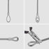 Eowpower 100 Pieces 1/8 inch Wire Rope Aluminum Sleeves Cable Crimps & 16 Pcs M3 Stainless Steel Thimbles