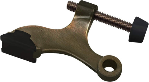 Nuk3y Heavy Duty Adjustable Door Stop, Hinge Pin (6 Pack, Antique Brass)