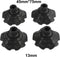 Tydurholy 4Pcs Black(13mm) Camping Chair Foot Pads, Non-Slip Plastic Leg Covers With Adjustable Angle, Wear-Resistant