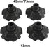 Tydurholy 4Pcs Black(13mm) Camping Chair Foot Pads, Non-Slip Plastic Leg Covers With Adjustable Angle, Wear-Resistant
