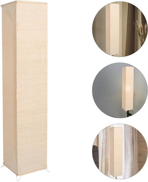49.21X9.84X9.84In Japanese Floor Lamp Shade Replacement Foldable Paper Lampshade for Living Room Bedroom Office Soft