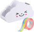 Cloud Tape Dispenser, Cartoon Washi Paper Cutter with Rainbow Tape for Office Stationery Supplies
