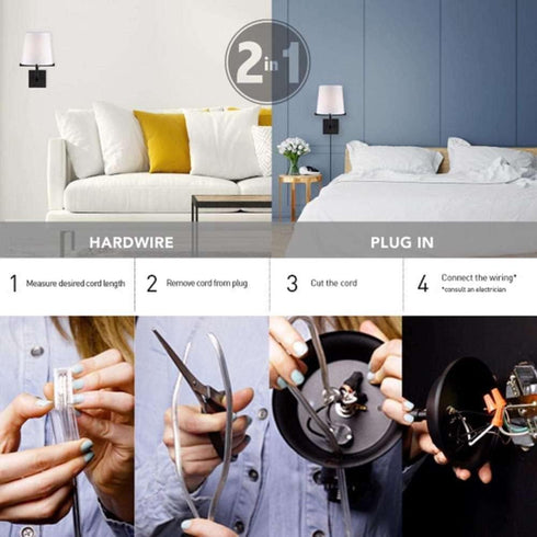 60W 6.5" Globe Electric Wall Sconce PB H
