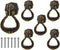 SUPERFINDINGS 6 Sets Ring Drawer Pulls Vintage Cabinet Ring Handles Antique Bronze