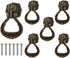 SUPERFINDINGS 6 Sets Ring Drawer Pulls Vintage Cabinet Ring Handles Antique Bronze