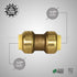 Everflow Supplies Pushlock UPSC12 Coupling, 1/2 Inch Long Push X Push for PEX, CPVC, Copper