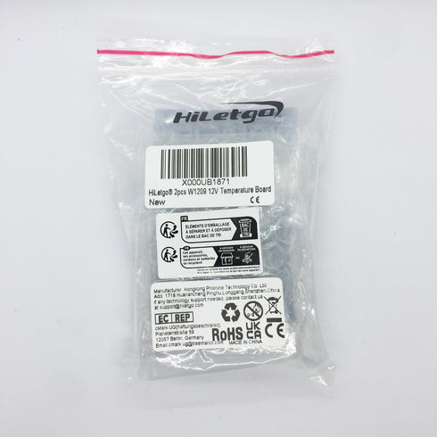 HiLetgo 2pcs W1209 12V DC Digital Temperature Controller Board Micro Digital Thermostat
