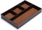 BTSKY 4 Slots Desk Drawer Organizer, PU Leather Divider for Office Desk Supplies, Multi-Purpose Storage Tray (Brown)