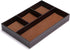 BTSKY 4 Slots Desk Drawer Organizer, PU Leather Divider for Office Desk Supplies, Multi-Purpose Storage Tray (Brown)