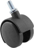 Norgail 1.5 Inch Nylon Swivel Caster Wheels, 360 Degree Threaded Stem, M8 x 13mm, 100lb Capacity, Pack of 4