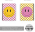 Retro Happy Face Spiral Notebook, 8.5" x 11" Journal, 120 Wide Ruled Pages, Durable Gloss Laminated Softcover Binding