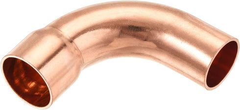 MECCANIXITY 90 Degrees Elbow Copper Pipe Fitting 3/4 Inch ID Short Turn Brazing Connection for HVAC Cooling Solar