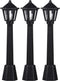 PartyKindom Mini Street Light Model: 3pcs Miniature Lamp Post Black Outdoor Pathway
