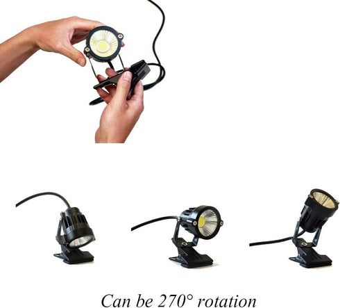 Youngine 1pcs 5W LED Clip on Light for Outdoor Blackboard Signboard, Adjustable Desk Stand Lamp