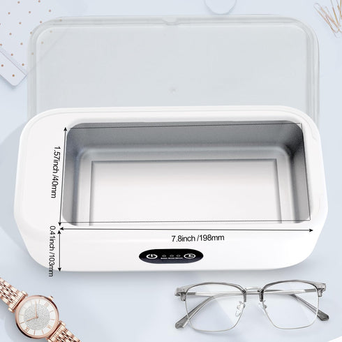 zj JIA BAO 22 oz 360 49khz TR Jewelry Pearl Cleaner Stain Removal, Portable Ultrasonic for Glasses, Watch Bands