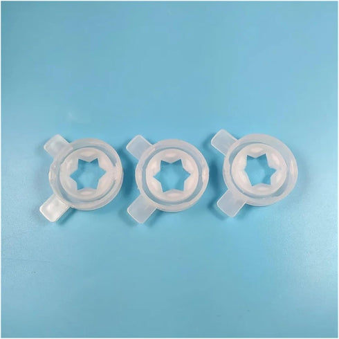 ZeAda 3 1 37mm Ice Cream Maker Accessories in White Modeling Caps Spare Part Star Shaped Lids Soft Ice Cream Machine