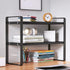 Desktop Organizer Shelf, SIDIANBAN Adjustable Office Storage Rack for Computer Desk Supplies, Black