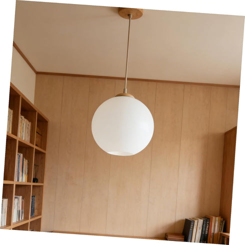 120mm Homoyoyo Frosted Milk Glass Globe Lamp Shade Replacement, round Ball Light Fixture Cover for Pendant, Ceiling