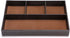 BTSKY 4 Slots Desk Drawer Organizer, PU Leather Divider for Office Desk Supplies, Multi-Purpose Storage Tray (Brown)