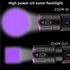 SV87 365nm 5W ALONEFIRE UV Flashlight Zoom Type C USB Rechargeable Black Light Money Detector for Resin Curing, Pet