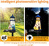 YZYOE Solar Blue and White Small Lighthouse Atmosphere Lights, Garden and Courtyard Decoration Resin Cute House Floor