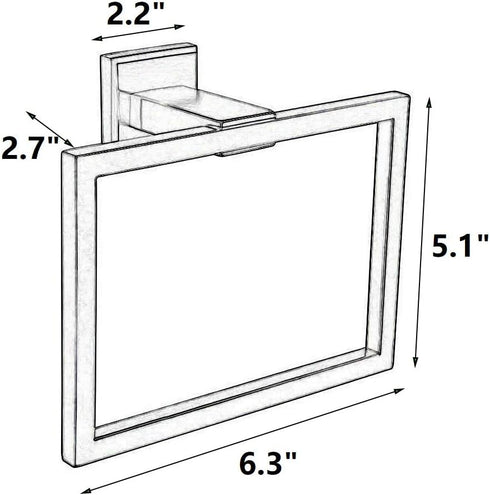 Hand Towel Bar, Bathroom Accessories Towel Holder, SUS304 Stainless Steel Wall Mounted Rack