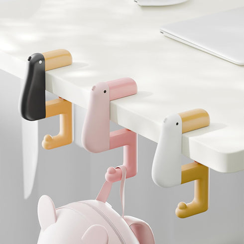 Ywmsfl 2PCS Schoolbag Backpack Backpack Creative Thinking Shaped Desk Side Hooks for Keys Cups Under Table Handbag