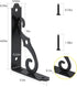 HOME MASTER HARDWARE 5 inch 10-Pack (5 3-1/2 inch) Shelf L Brackets Decorative Shelf Brackets Shelf Support Corner