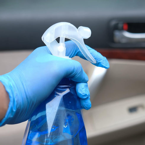Schneider Blue Vinyl Synthetic Exam Gloves - Medium, Box of 100, 4-mil, Powder-Free, Disposable
