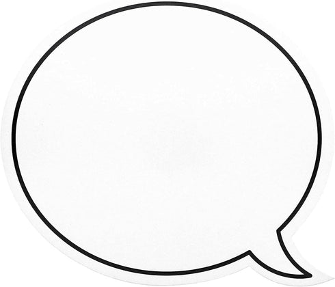 Juvale 48 Pack Dry Erase Speech Bubble Cutouts for Bulletin Boards, Classroom Teaching Supplies, Laminated